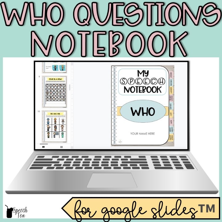 Who Questions Digital Interactive Notebook