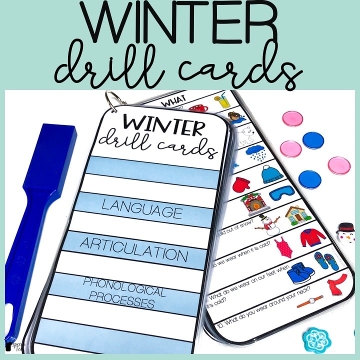 Winter Drill Cards for Speech and Language